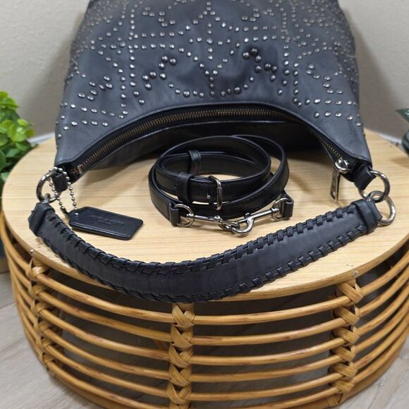 Coach Celeste Convertible Studded Leather Hobo - Picture 11 of 16